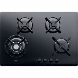Whirlpool AKT 5000/NB, Noir, Intégré, Gaz, Verre, 4 zone(s), 4 zone(s)