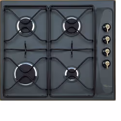 Whirlpool AKM260NB, Noir, Intégré, Gaz, 4 zone(s), 580 mm, 500 mm