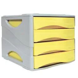 ARDA 15P4PPASG module de classement de bureau Plastique Gris, Jaune