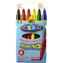 Carioca Bravo stylo-feutre Extra-large Multicolore 6 pièce(s)