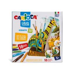 Carioca Pop-Up Giraffe Set de coloriage 3d