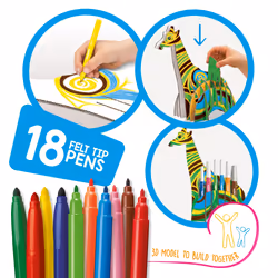 Carioca Pop-Up Giraffe Set de coloriage 3d - Vue supplémentaire 3