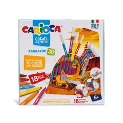 Carioca Pop-Up Kangaroo Set de coloriage 3d