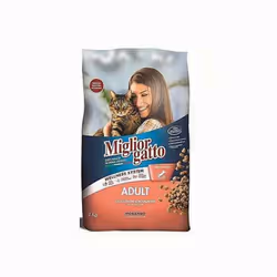 Croquettes MIGLIOR GATTO Adulte Saumon - Contenance: 2kg - Croquettes pour chat adulte au Saumon - un aliment complet et équi ...