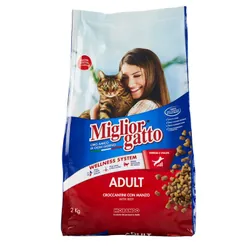Croquettes Chat Migliore Gatto Adult Boeuf 2 Kg
