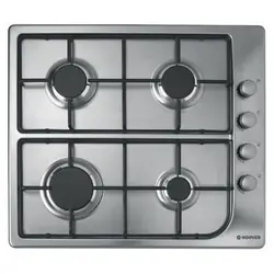 Hoover HGL 64 SX plaque Acier inoxydable Intégré Gaz 4 zones