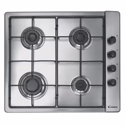 Candy CLG64PX, Acier inoxydable, Intégré (placement), 58 cm, Gaz, Acier inoxydable, 4 zone(s)