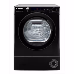 Candy Smart CS C9DBEB-47, Autoportante, Charge avant, Condensation, Noir, Boutons, Rotatif, Tactile, Gauche