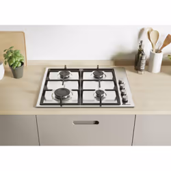 Candy CHG6LX Acier inoxydable Intégré (placement) 60 cm Gaz 4 zones