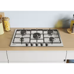 Candy Timeless CHW74WX Acier inoxydable Intégré (placement) 75 cm Gaz 5 zones