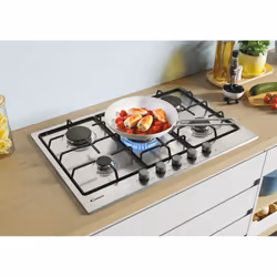 Candy Timeless CHW74WX Acier inoxydable Intégré (placement) 75 cm Gaz 5 zones - Vue supplémentaire 4