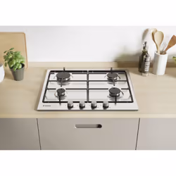 Candy Timeless CHW6BRX Acier inoxydable Intégré (placement) Gaz 4 zones