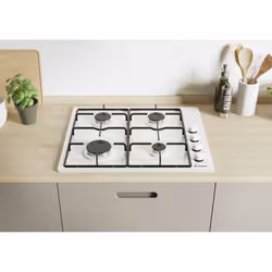 Candy CHW6LWW Blanc Intégré (placement) 60 cm Gaz 4 zones