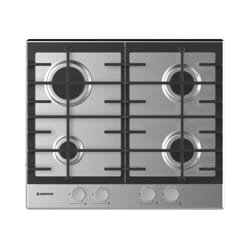 Hoover H-HOB 300 GAS HHG6BRMX Acier inoxydable Intégré (placement) 59.5 cm Gaz 4 zones