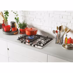 Hoover H-HOB 300 GAS HHG6BRMX Acier inoxydable Intégré (placement) 59.5 cm Gaz 4 zones - Vue supplémentaire 4
