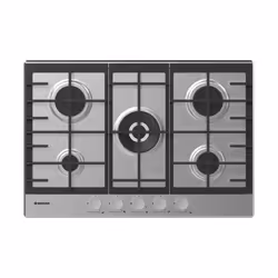 Hoover H-HOB 300 GAS HHG75WMX, Acier inoxydable, Intégré (placement), 74 cm, Gaz, Acier inoxydable, 5 zone(s)