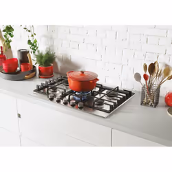 Hoover H-HOB 300 GAS HHG75WMX Acier inoxydable Intégré (placement) 74 cm Gaz 5 zones