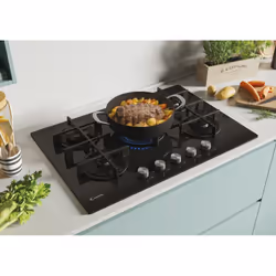 Candy CVG74WPB Noir Intégré (placement) 74.5 cm Gaz 5 zones