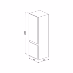 Smeg FC20XDNE réfrigérateur-congélateur Pose libre 331 L E Acier inoxydable - Vue supplémentaire 2