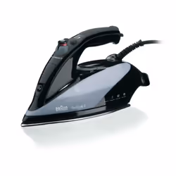 Braun TS545S, Fer à repasser à sec ou à vapeur, 2 m, 130 g/min, Noir, 0,3 L, 2000 W
