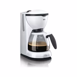 Braun KF 520/1 WH, Machine à café filtre, Café moulu, 1100 W, Blanc