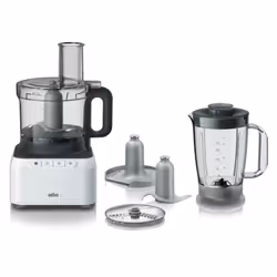 Braun FP3131WH, 2,1 L, Gris, Blanc, Boutons, Mélange, 800 W, 230 mm