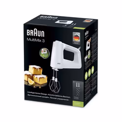 Braun MultiMix HM 3000 WH Batteur à main 450 W Blanc - Vue supplémentaire 6