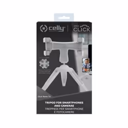 Celly CLICKNANOTRIWH trépied Smartphone/action caméra 3 pieds Blanc - Vue supplémentaire 5