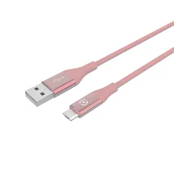 Celly USBMICROCOLORPK câble USB 1 m USB 2.0 USB A Micro-USB B Rose