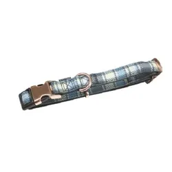 Collier Cuir Edinburgh Pour Chiens 20-30x10 - Bleu