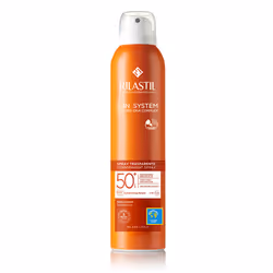 Sun System Transparent Spray SPF50+ est un spray corporel transparent finement nébulisé.