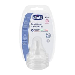 Chicco Well-Being - Tétine MED silicone 2m+ - 2 pièces