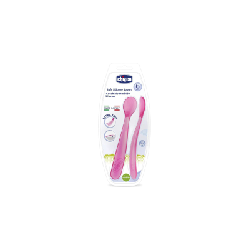 CHICCO CUILLERE EN SILICONE ROSE 6 MOIS+