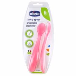 Chicco Softly Spoon 2 Cuillères Souples 6 Mois et +