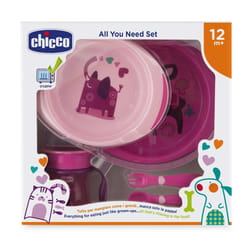 Chicco Coffret Repas 12 Mois et + - Couleur : Rose