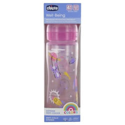 Chicco Well Being Colors Biberon 330 ml 4 Mois et +
