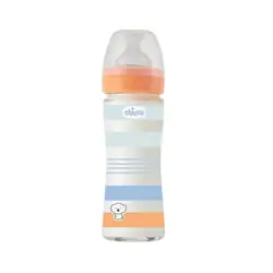 Chicco 00028721210000 biberon 240 ml Orange, Transparent, Blanc, Jaune Verre
