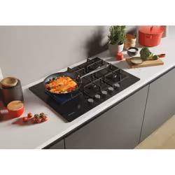 Hoover H-HOB 700 GAS HVG7W4SB, Noir, Intégré (placement), Gaz, Verre trempé, 5 zone(s), 5 zone(s)