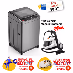 Lave Linge Top Hoover 12 Kg Silver CATL67128SN