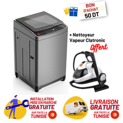 Lave Linge Top Hoover 12 Kg Silver CATL67128SN