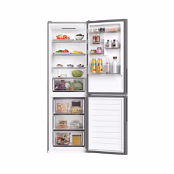 Hoover H-FRIDGE 500 HOCE4T618EX réfrigérateur-congélateur Autoportante 295 L E Acier inoxydable