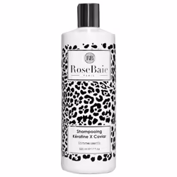 Shampoing lissant kératine et caviar de RoseBaie, convient à tout type de cheveux, élimine les impuretés, protège des agressi ...