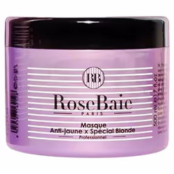 Masque anti-jaune spécial blonde de RoseBaie, masque pour cheveux blonds naturels et colorés ou cheveux blancs et gris, avec  ...