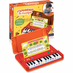 NATHAN - Jeu Educatif J'Apprends la Musique - Un jeu pour s’initier à la musique en jouant 12 airs connus. L’enfant insère la ...