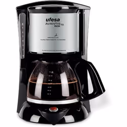 Ufesa CG7232 Avantis 70 Inox, Machine à café filtre, 1 L, 800 W, Noir, Gris