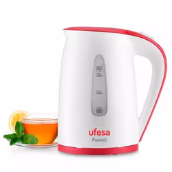 Ufesa Powell bouilloire 1,7 L 2200 W Rose, Blanc