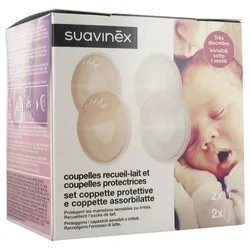 Suavinex Coupelles Recueil-Lait et Coupelles Protectrices 6 Pièces