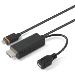 Ksix BXSLIP01 câble vidéo et adaptateur 1,5 m Micro USB HDMI Noir