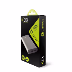 Ksix BXBA6000M02 banque d'alimentation électrique Lithium-Ion (Li-Ion) 6000 mAh Métallique, Argent