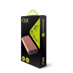 Ksix BXBA6000M04 banque d'alimentation électrique Lithium-Ion (Li-Ion) 6000 mAh Métallique, Or rose - Vue supplémentaire 2